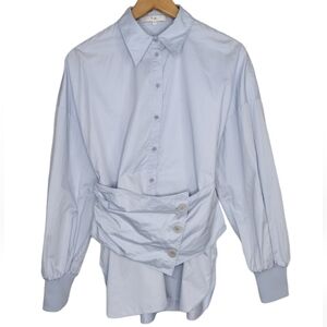 Tibi Satin Poplin Women's Bottom Down Corset Top Size XS